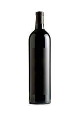 Image showing isolated red wine bottle on white background