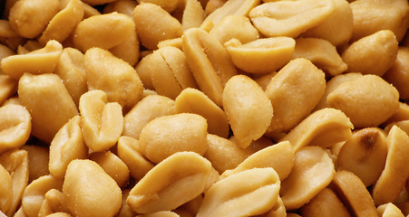 Image showing Extreme close-up image of peanuts, background image