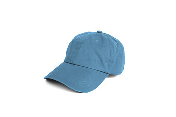 Image showing Blue cap isolated on white