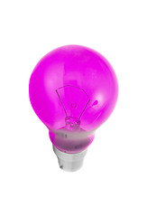 Image showing Photo of light bulb on white background