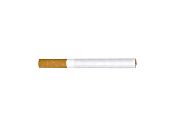 Image showing A single unlit cigarette isolated