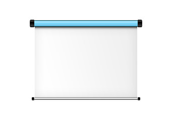 Image showing Projector screen isolated on white background.