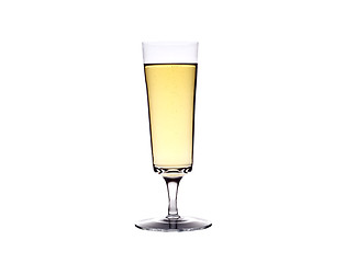 Image showing A glass of champagne, isolated on a white background.