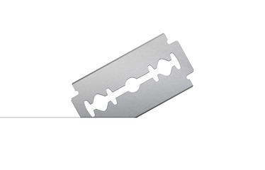 Image showing razor blade on white background