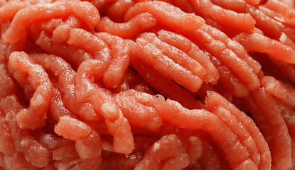 Image showing Raw minced beef close-up