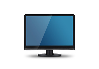 Image showing Modern widescreen lcd tv monitor