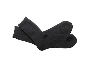 Image showing black socks on a white background