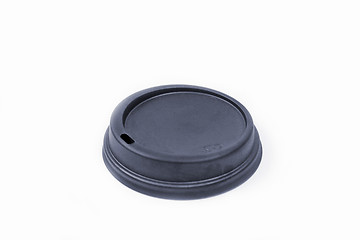 Image showing coffee lid isolate inside place with text