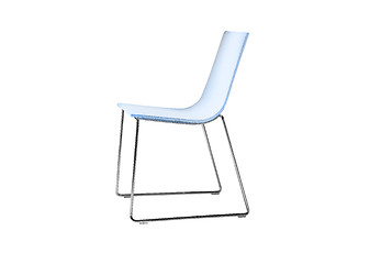 Image showing Nice blue chair for indoor and outdoor use