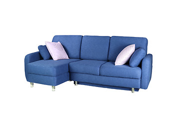Image showing blue sofa isolated on a white background