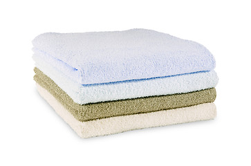 Image showing Towel stack. Isolated