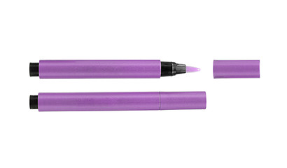 Image showing purple Cosmetic pencils