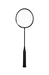 Image showing Badminton racket on a white background. Studio isolated.