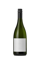 Image showing isolated white wine bottle on white background