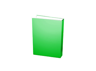 Image showing Folder icon from set. Green folder isolated on white
