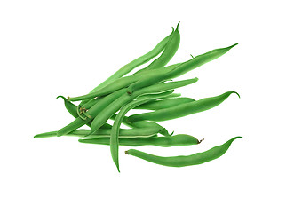 Image showing green beans on white background