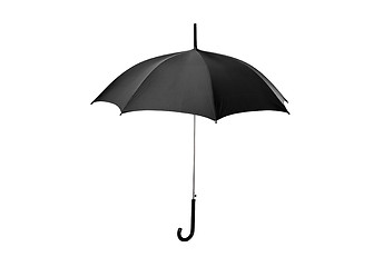 Image showing Black umbrella on white background