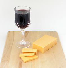 Image showing Wine and Cheese