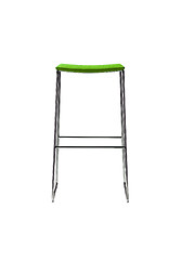 Image showing isolated green steel and metal chair