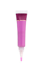 Image showing pink cosmetic tube on white background