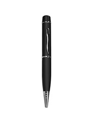 Image showing Close up of black pen isolated with clipping path on white