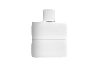 Image showing Bottle with cosmetic means for a white background