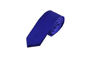 Image showing blue tie isolated on white background