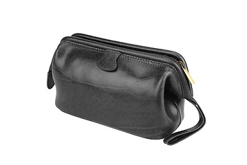 Image showing Small black bag isolated on white background.