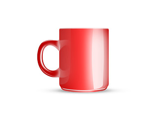 Image showing Tea mug red isolated on white background