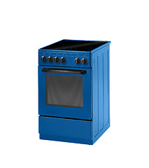 Image showing blue gas-stove isolated