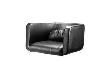 Image showing Black Leather Chair