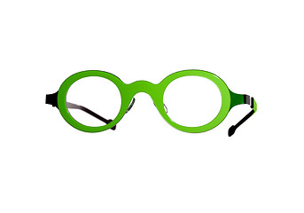 Image showing green vintage glasses isolated on white background