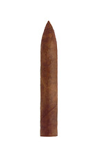 Image showing isolated long elegant brown cigar