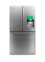 Image showing Modern refrigerator isolated on a white background