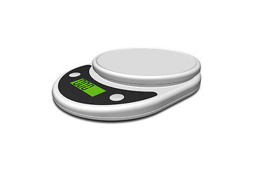 Image showing kitchen scale on white background