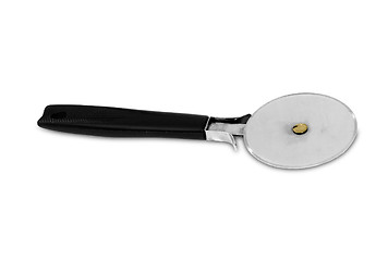 Image showing cutter for pizza on a white background