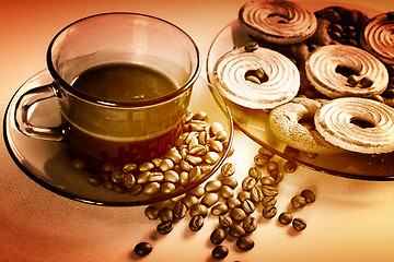 Image showing Cookies and coffee