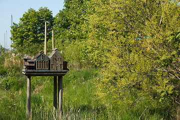 Image showing City replica birdhouse