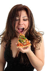 Image showing Eating Pizza