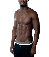 Image showing Cropped image shirtless fit guy