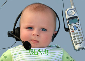 Image showing Baby with a headset