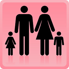 Image showing Vector Man & Woman icon with children 