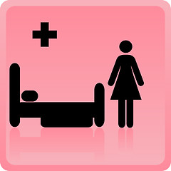 Image showing Icon of the person in hospital