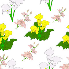 Image showing Seamless background with flower . 