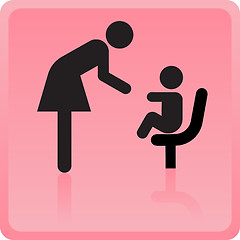 Image showing Vector Woman icon with children 