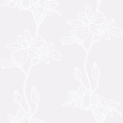 Image showing Vector seamless background with orchids