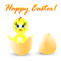 Image showing easter holiday illustration with chicken