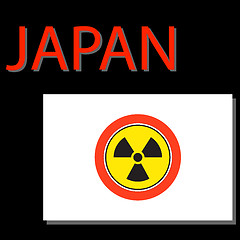 Image showing Japan map with danger on an atomic power station