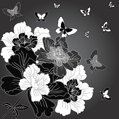 Image showing  fantasy hand drawn flowers