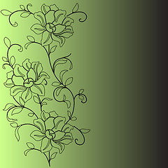 Image showing  hand drawn background with a fantasy flower